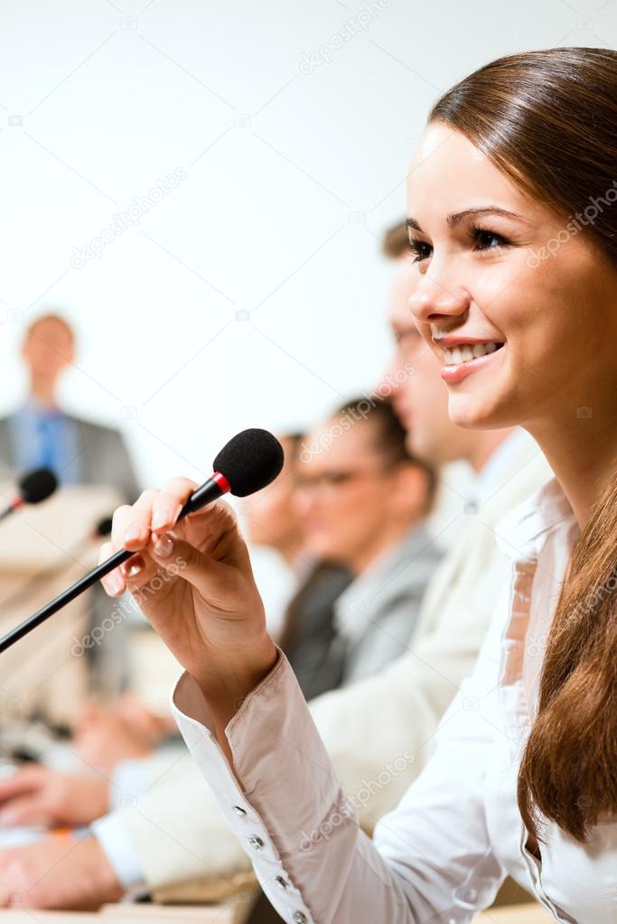 Business woman in conference