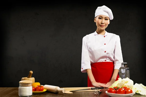 Mulher asiática chef — Fotografia de Stock