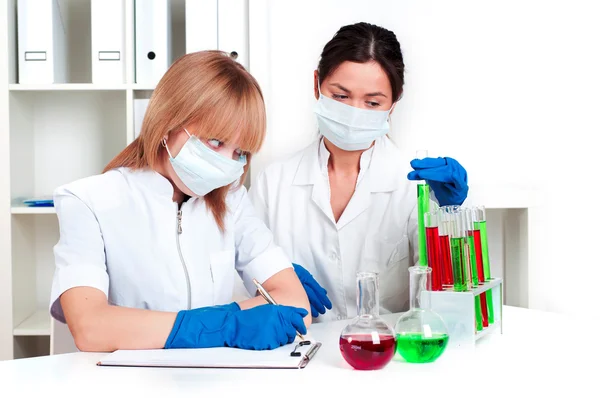 Portrait of group chemists — Stock Photo, Image