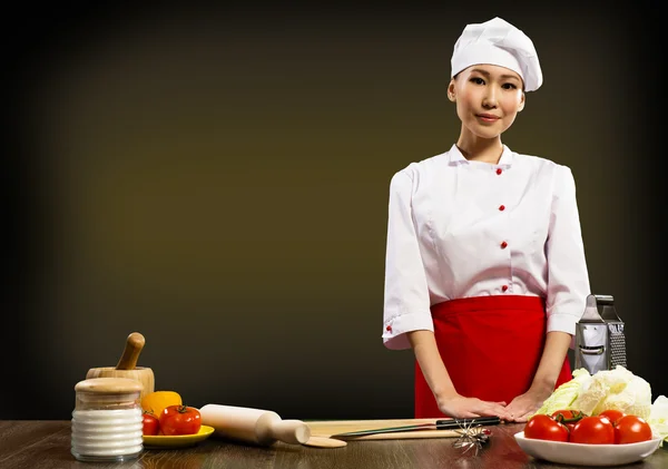 Asian woman chef — Stock Photo, Image