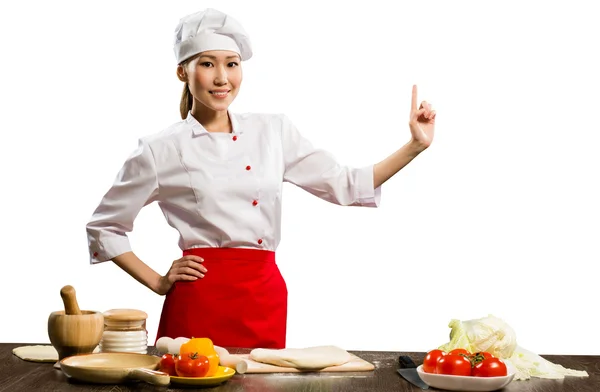 Asian female chef — Stock Photo, Image