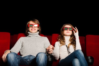 Young couple in the cinema