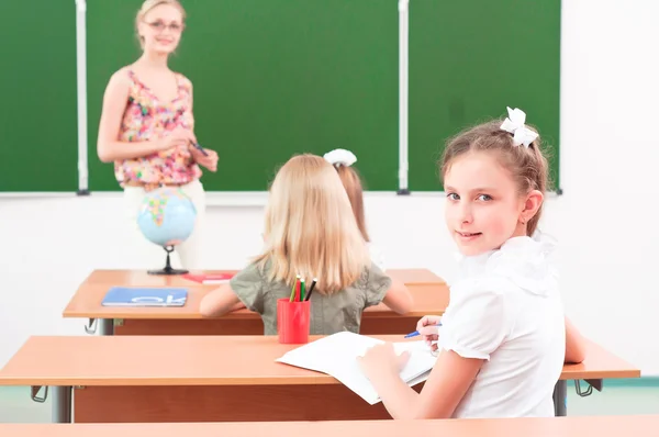 Portrait of the girl in the class — Stock Photo, Image