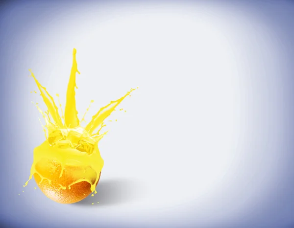 Bir sıçrama ile taze portakal suyu — Stok fotoğraf