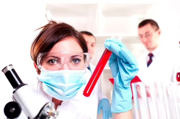 Chemist working in the laboratory — Stock Photo, Image