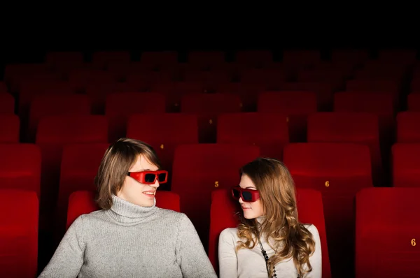 Young couple in the cinema — Stock Photo, Image