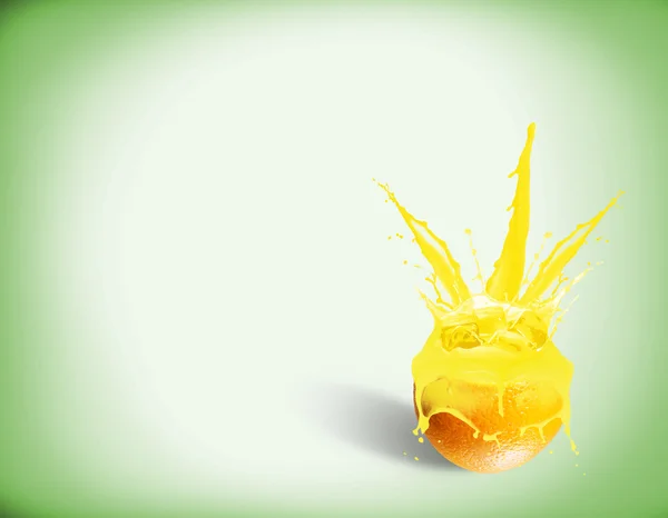 鲜橙汁与飞溅 — 图库照片