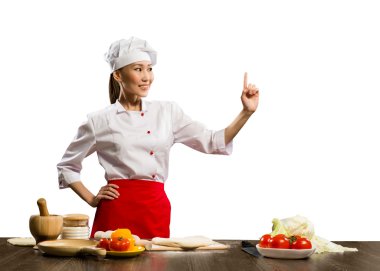 Asyalı kadın aşçı