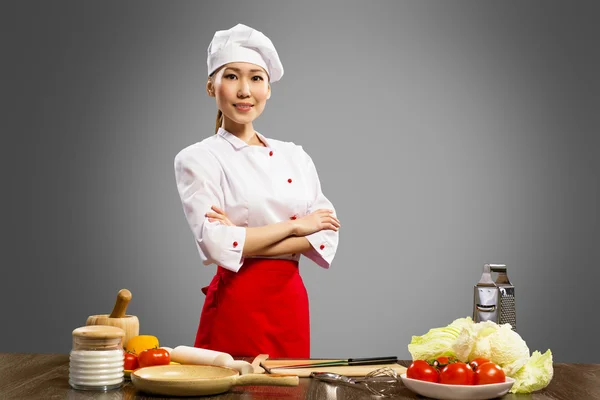 Retrato de cocinero asiático — Foto de Stock