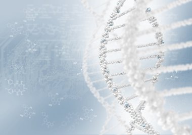 DNA sarmalının renkli arka planı