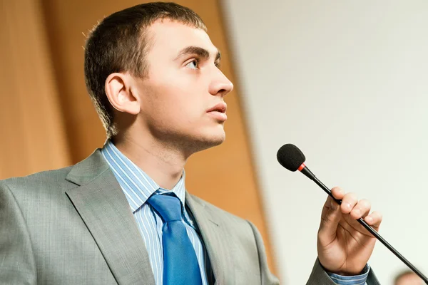 Male speaker — Stock Photo, Image