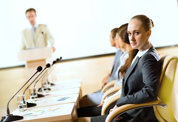 Group of businessmen at the presentation — Stock Photo, Image