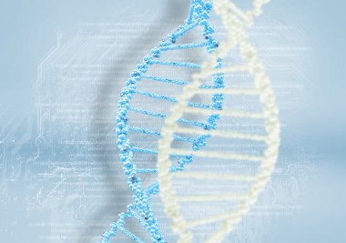 DNA sarmalının renkli arka planı