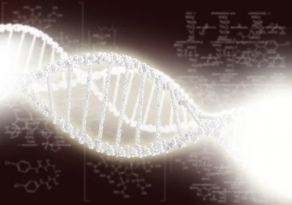 Спираль ДНК на цветном фоне — стоковое фото