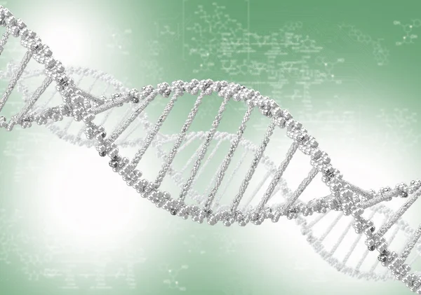 Dna helix vor dem farbigen Hintergrund — Stockfoto