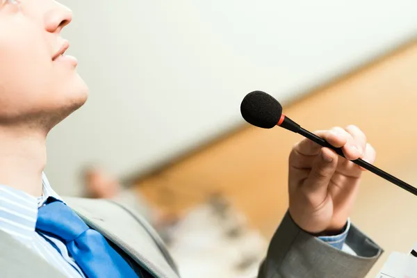 Male speaker — Stock Photo, Image