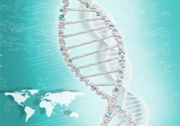 Hélice de ADN contra el fondo de color —  Fotos de Stock