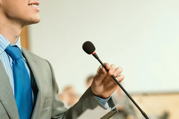 Male speaker — Stock Photo, Image