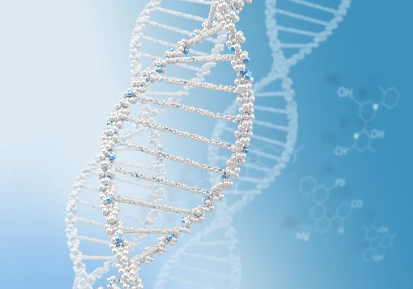 DNA helix against the colored background — Stock Photo, Image