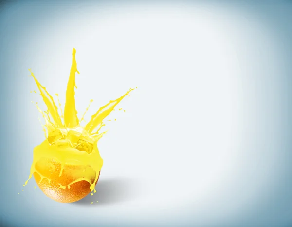 Bir sıçrama ile taze portakal suyu — Stok fotoğraf