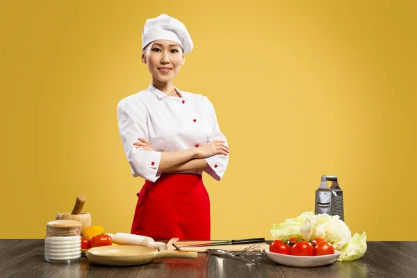 Retrato de cocinero asiático — Foto de Stock