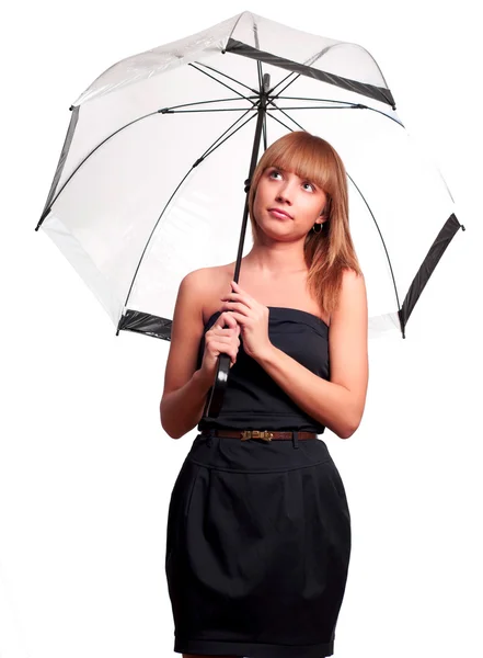 여 자가 들고 우산 — 스톡 사진