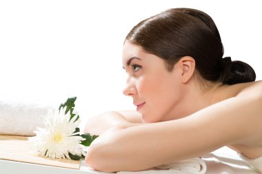 güzel kadın kanepede yatan