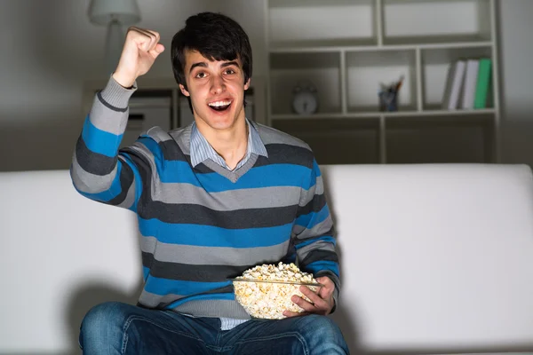 Cheering for their team — Stock Photo, Image