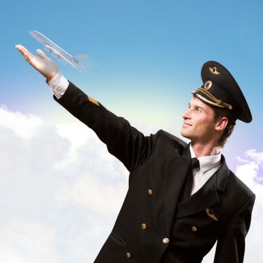 Pilot uçağa el uzatılması şeklinde