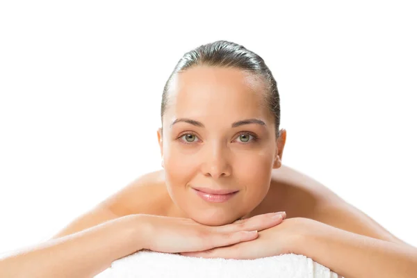 Close-up portrait of a beautiful spa woman — Stock Photo, Image