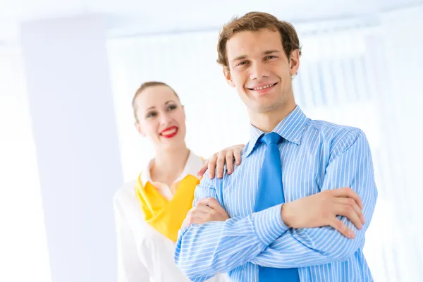 Successful businessman, his arms crossed — Stock Photo, Image
