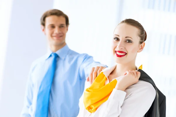 Joven mujer de negocios exitosa — Foto de Stock