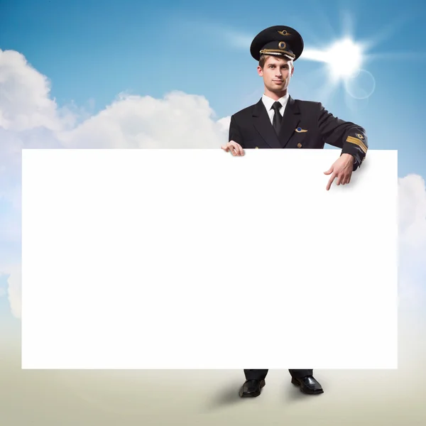 Pilote sous forme de panneau d'affichage vide — Photo