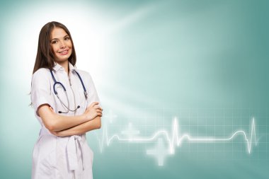 Genç bayan doktor.