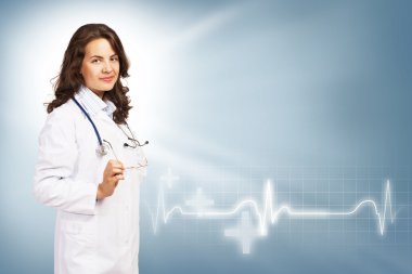 Genç bayan doktor.
