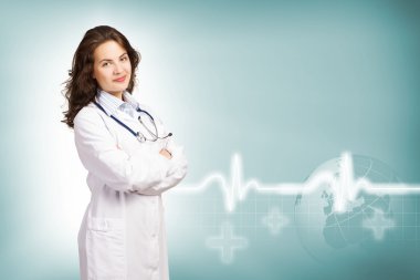Genç bayan doktor.
