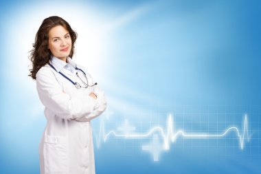 Genç bayan doktor.