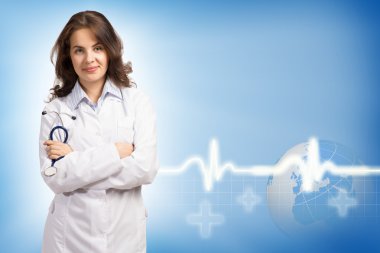 Genç bayan doktor.