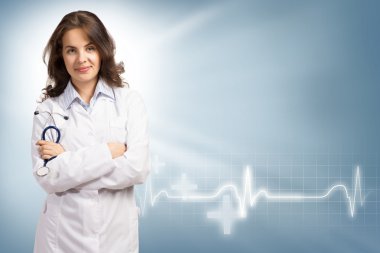 Genç bayan doktor.