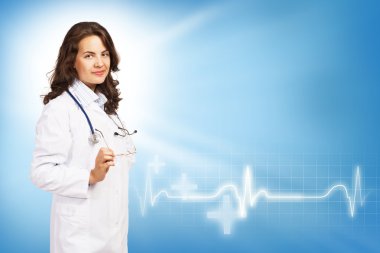 Genç bayan doktor.