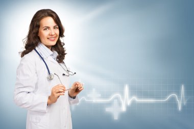 Genç bayan doktor.