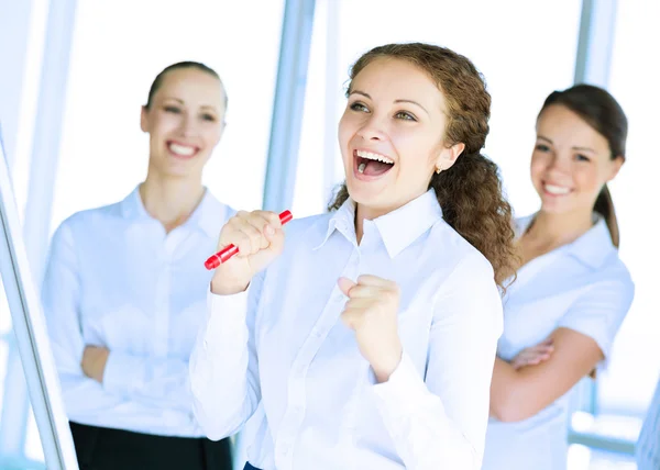 Mulher de negócios feliz — Fotografia de Stock