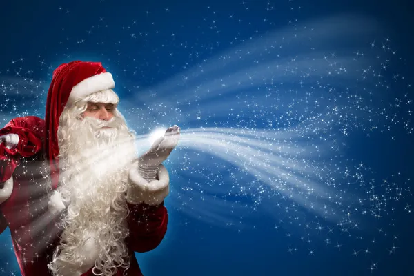 Santa Claus and the magic — Stock Photo, Image