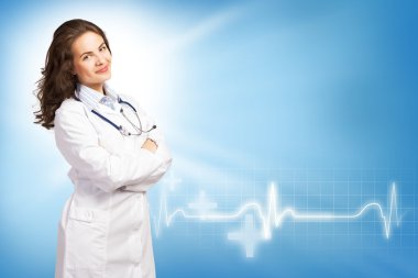 Genç bayan doktor.