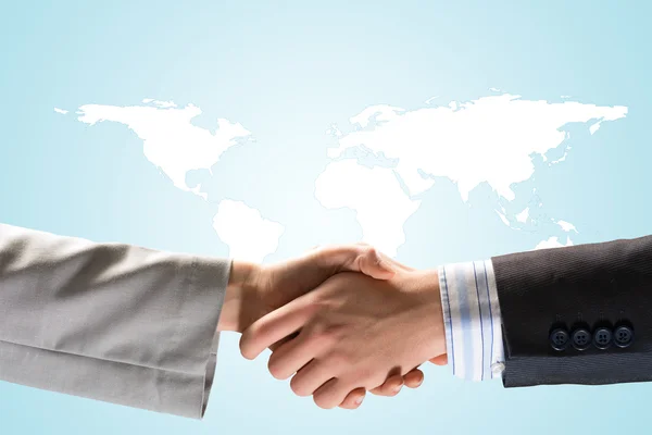 Two businessmen shaking hands — Stock Photo, Image