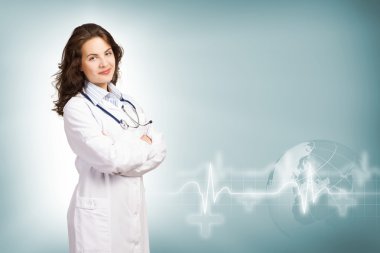 Genç bayan doktor.