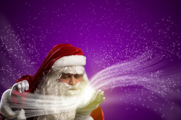 Santa Claus and the magic — Stock Photo, Image