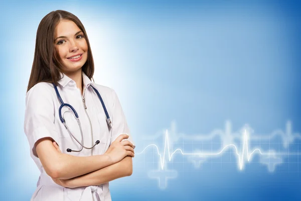 Ung kvinnlig läkare — Stockfoto