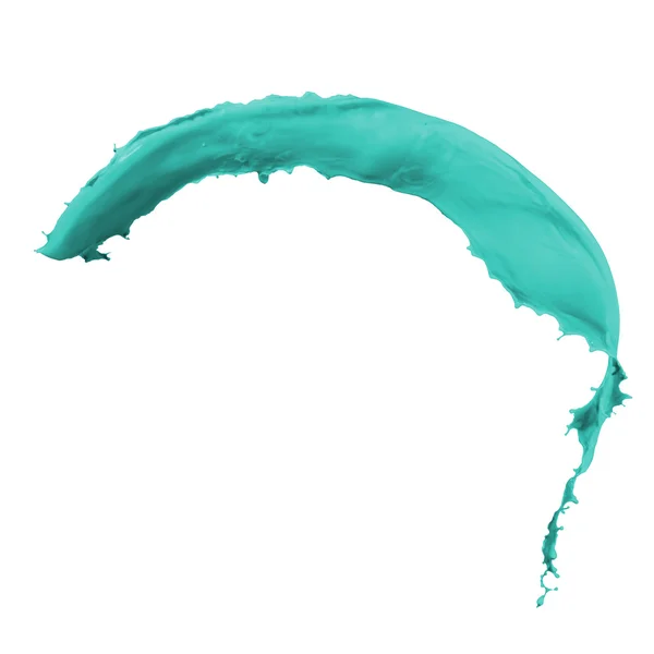 Cyan paint splash — Stock Photo, Image