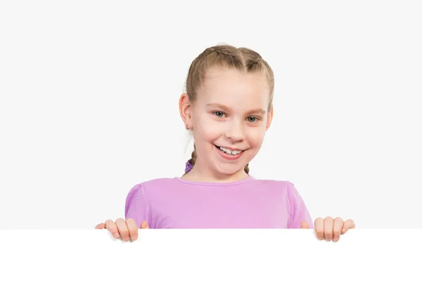 Αφίσα εκμετάλλευση λευκό κορίτσι — Φωτογραφία Αρχείου